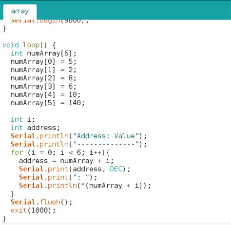 arduino array definieren.